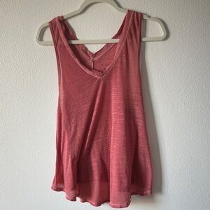Free People Women's Pink Tank Top Flowy